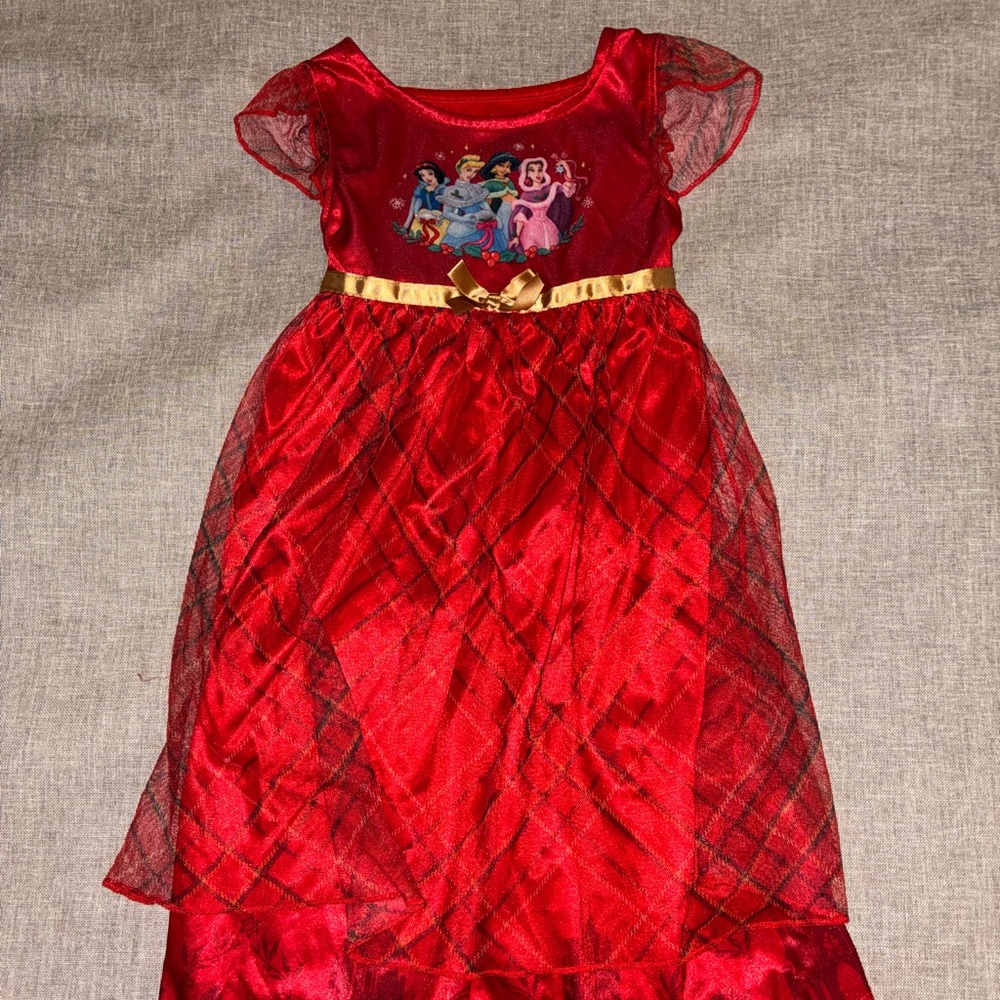 Disney Red Dress with Sheer Overlay